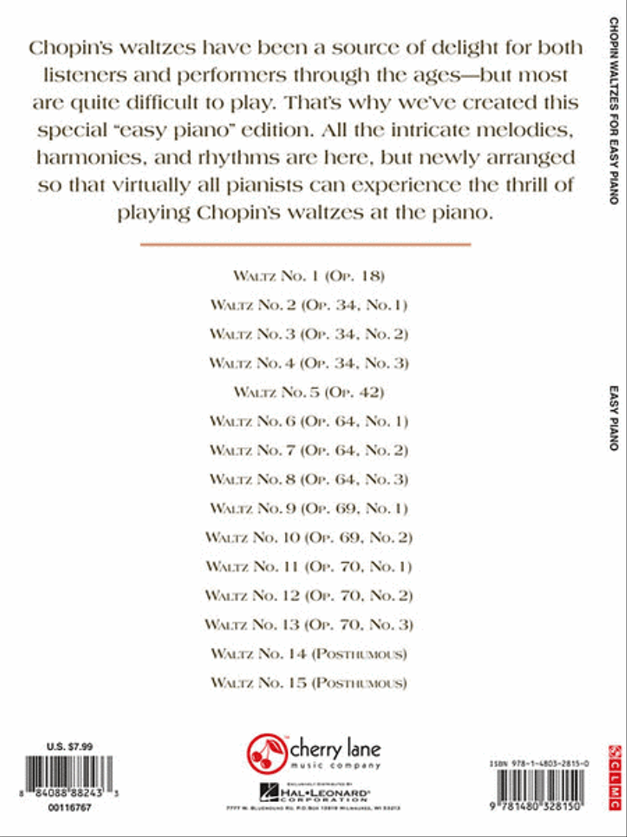 Chopin Waltzes for Easy Piano Easy Piano scores gallery preview page 2