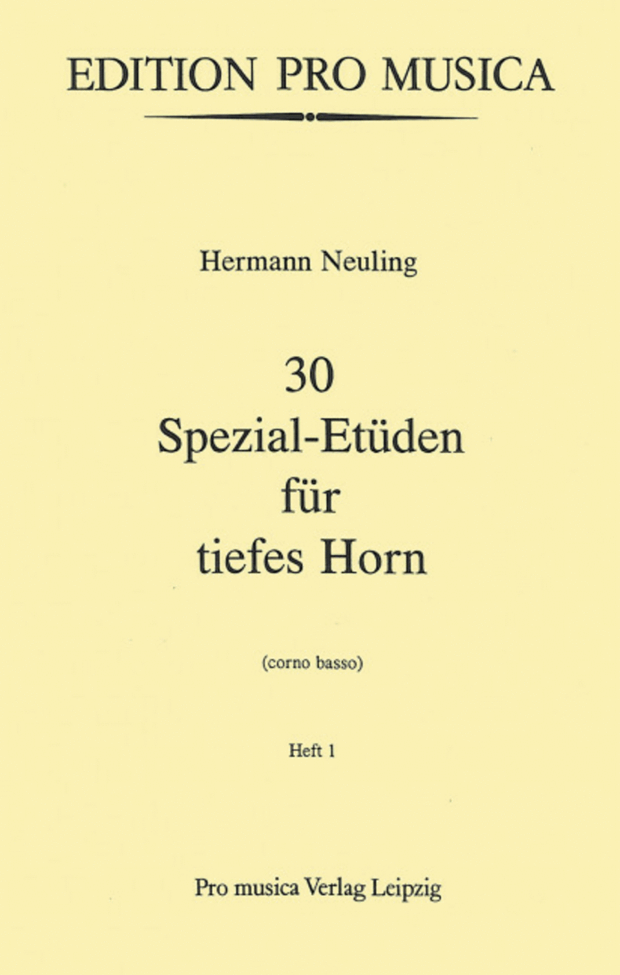 30 Spezial-Etüden für tiefes Horn Vol. 1 Horn scores gallery preview page 1