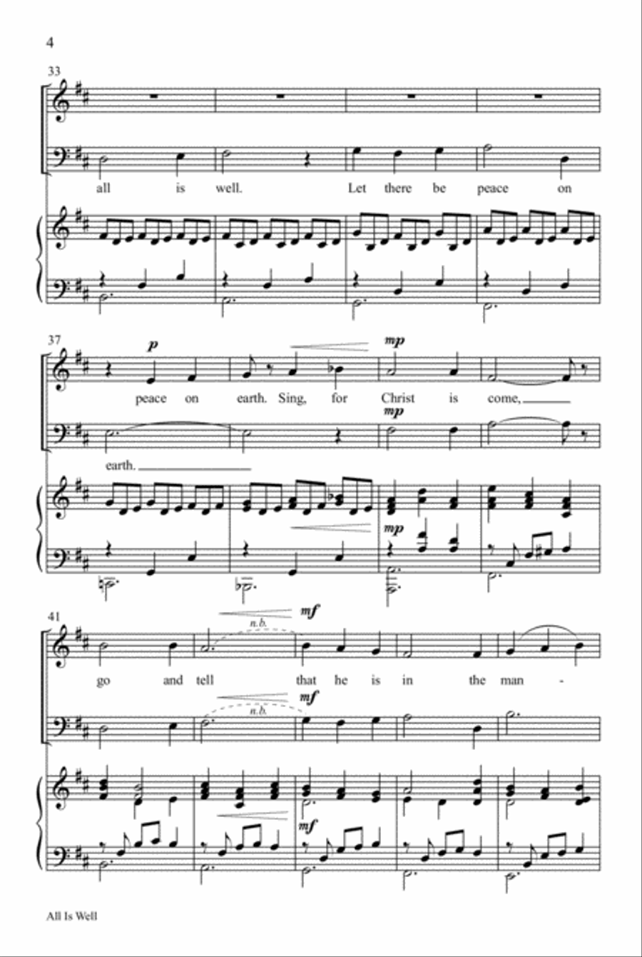 All Is Well 3-Part scores gallery preview page 5