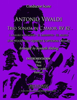 Book cover for Vivaldi - Trio Sonata in C Major, RV 82 (for Woodwind Quartet and Optional Organ)