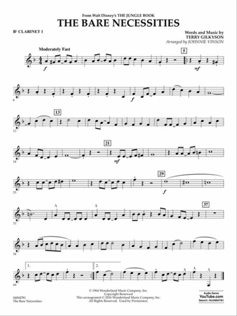 The Bare Necessities Concert Band scores gallery preview page 6