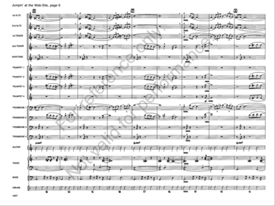 Jumpin' At the Website Jazz Ensemble scores gallery preview page 6