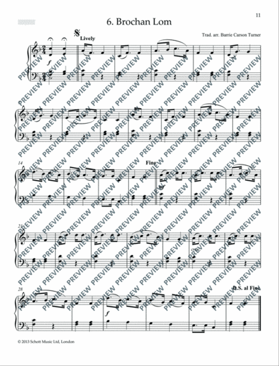 Scottish Folk Tunes for Piano Piano Solo scores gallery preview page 12