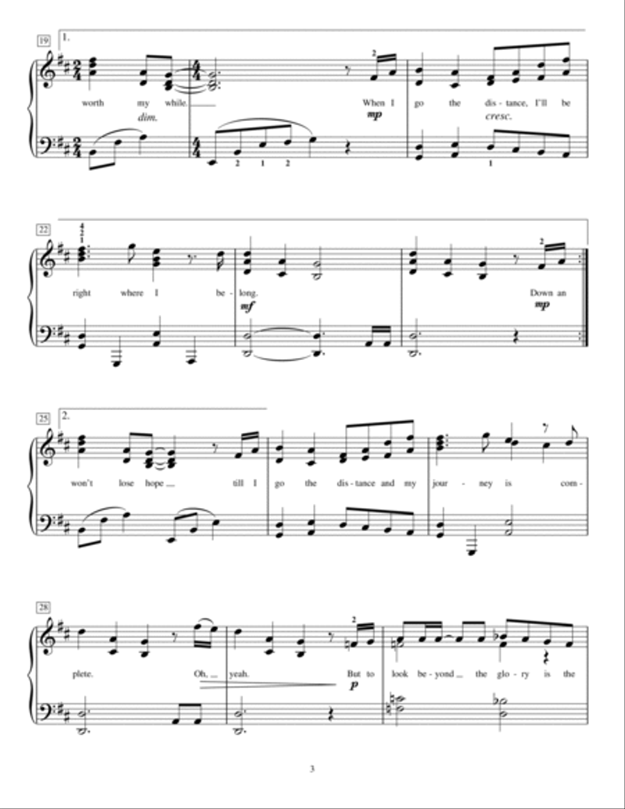 Go The Distance (from Hercules) (arr. Mona Rejino) Piano Method scores gallery preview page 3