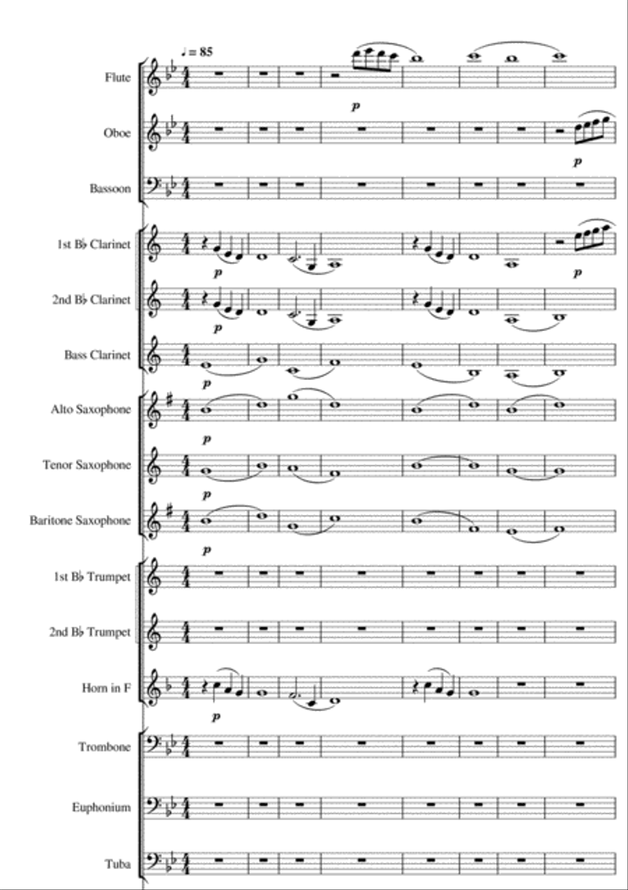 A Piece of Paradise Concert Band scores gallery preview page 2