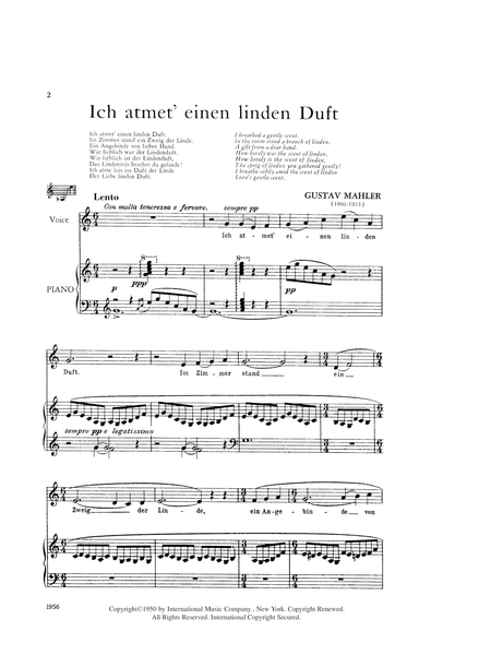 Ich Atmet' Einen Linden Duft (G. & E.) - Low