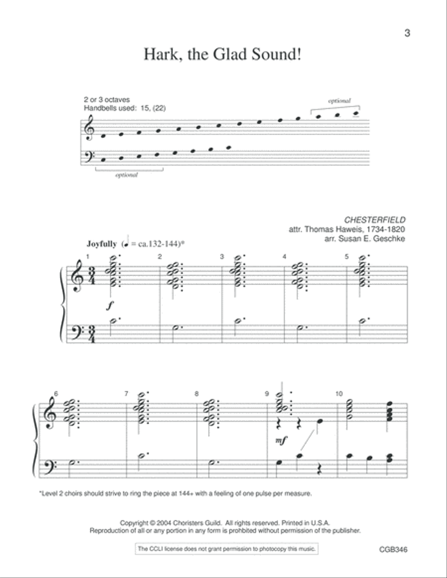 Hark, the Glad Sound Handbell Choir scores gallery preview page 3