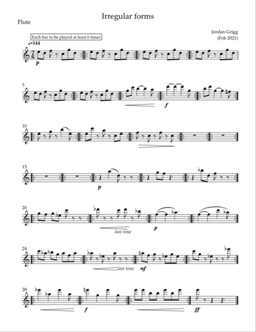 Irregular forms Small Ensemble scores gallery preview page 4