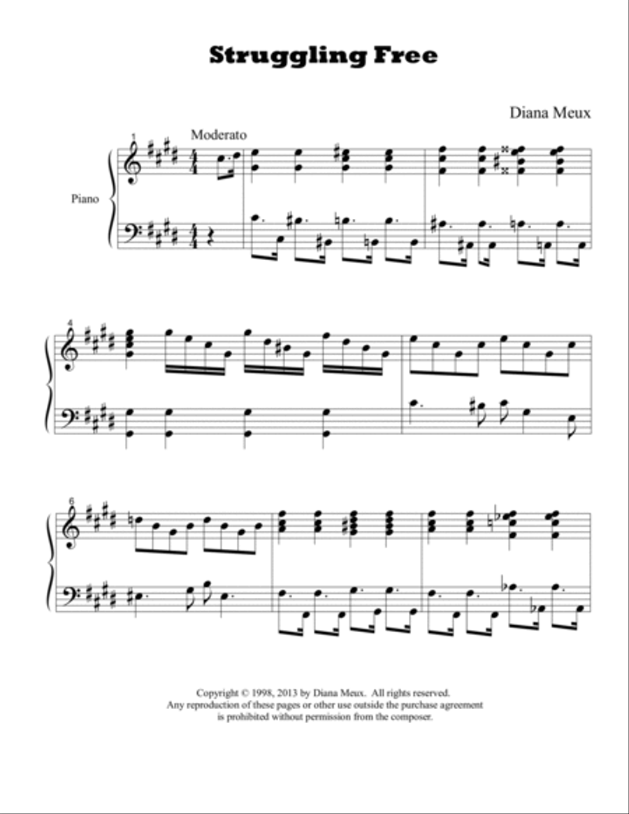 Three Short Modern Piano Pieces Piano Solo scores gallery preview page 4