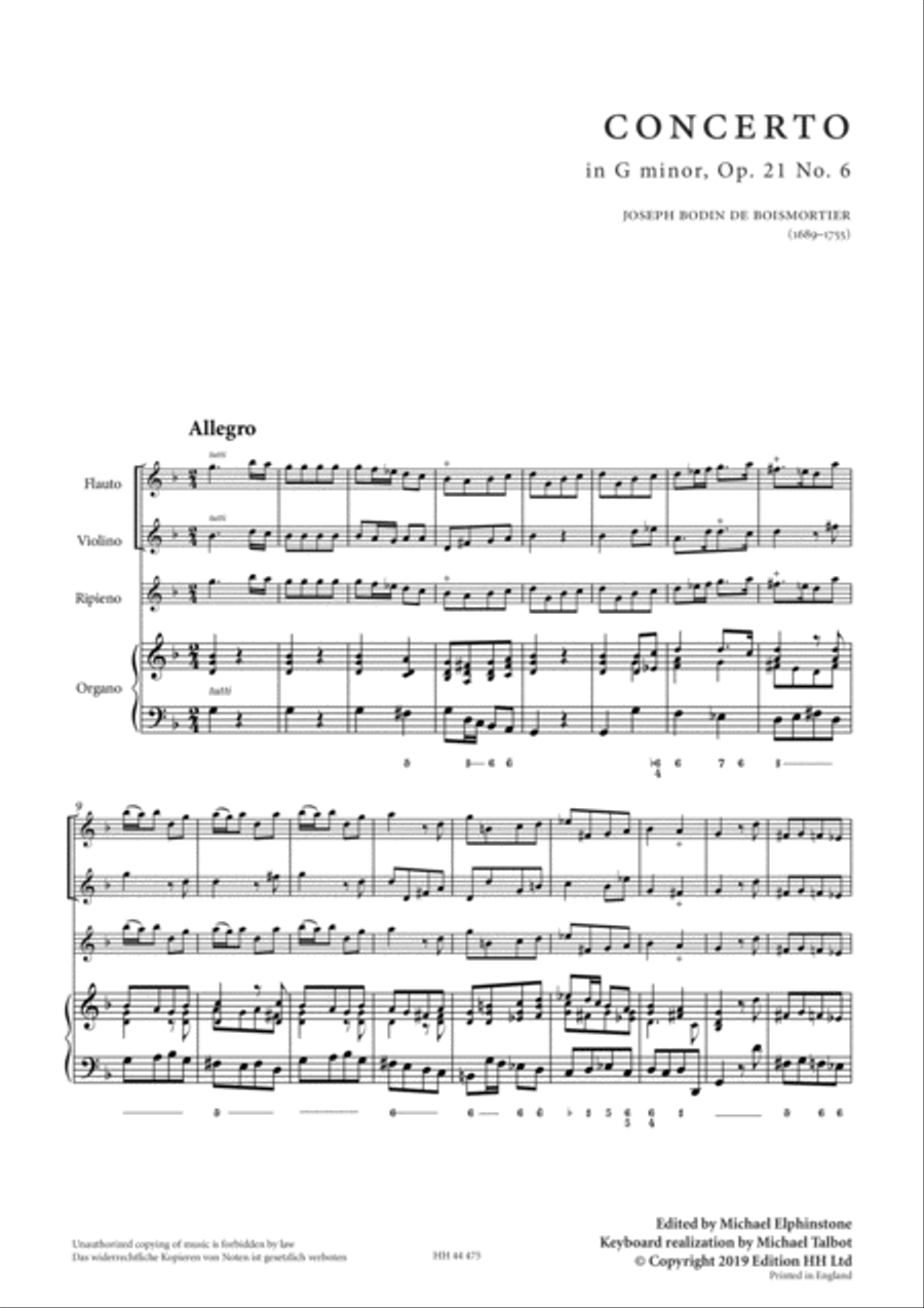 Six Concertos, Op. 21, Vol. 2 Flute scores gallery preview page 4