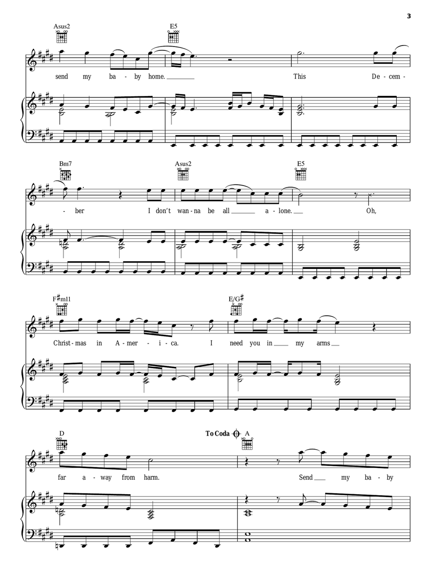 Christmas In America Christmas In America Piano, Vocal, Guitar scores gallery preview page 3