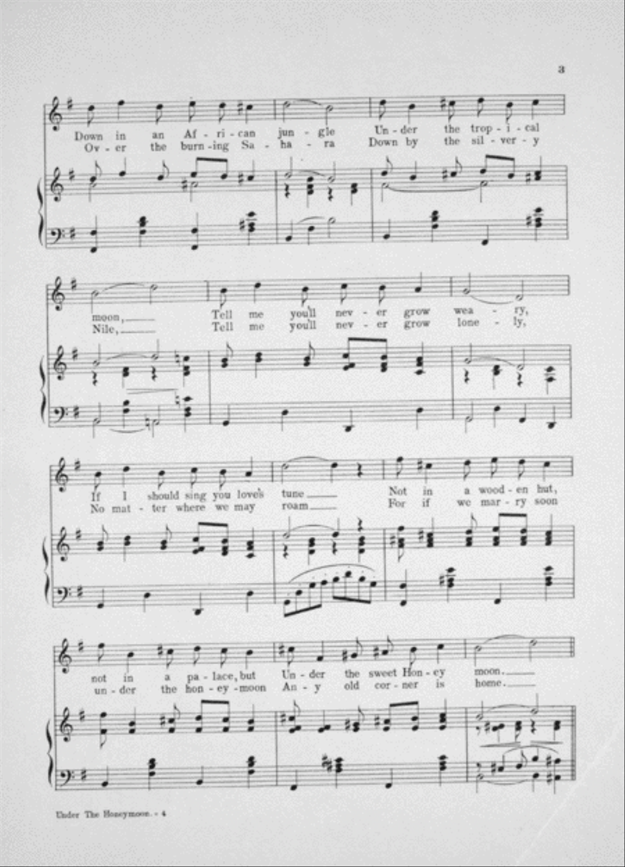 Under the Honeymoon Voice scores gallery preview page 3
