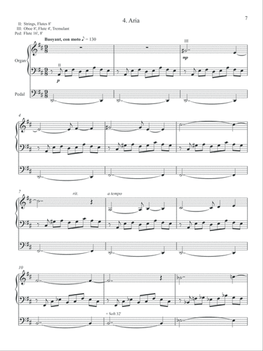 Variations on Outburst of Spring Triumphant (A Theme of Ludwig Diehn) Organ Solo scores gallery preview page 6