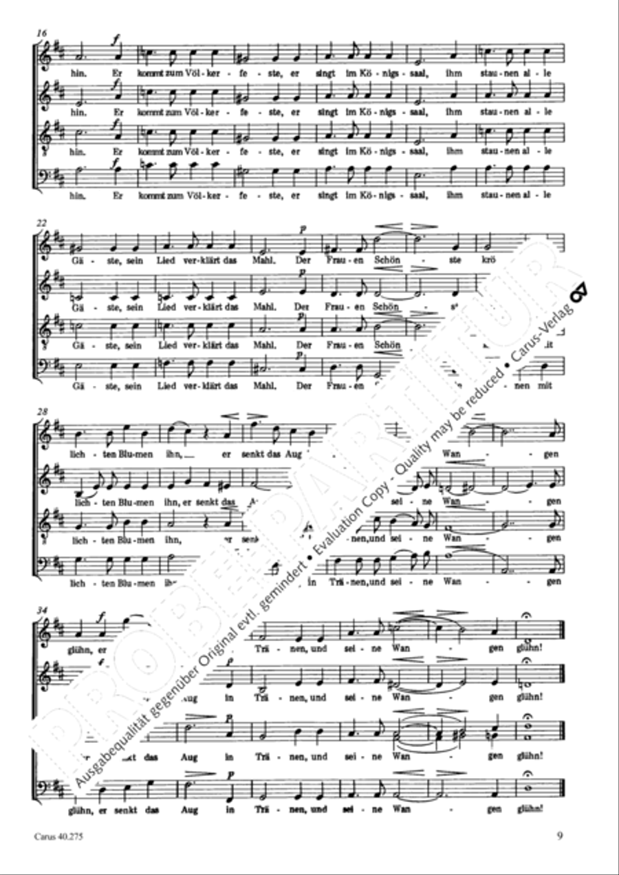 Romanzen und Balladen III op. 145 Choir scores gallery preview page 10