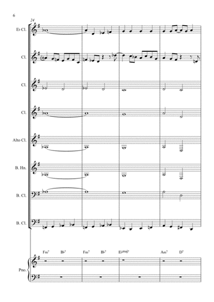 Arrangement of How high the moon and Ornithology (C. Parker) for clarinet quintet