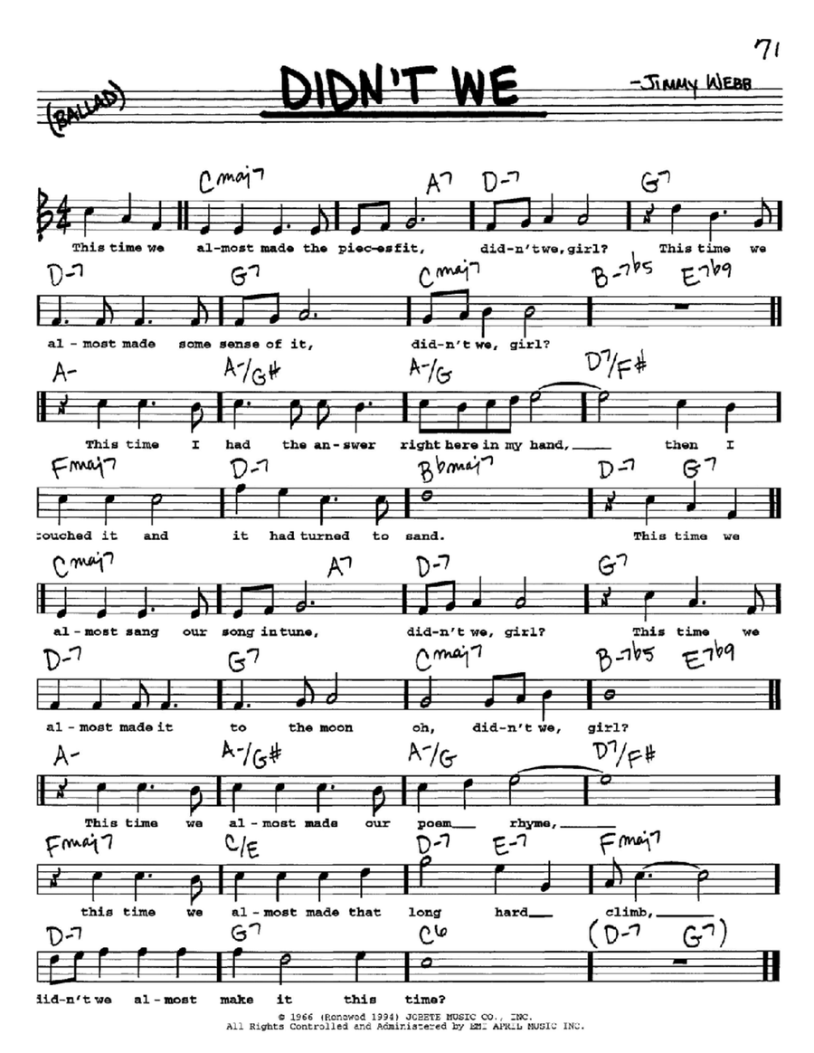 Didn't We Voice scores gallery preview page 1