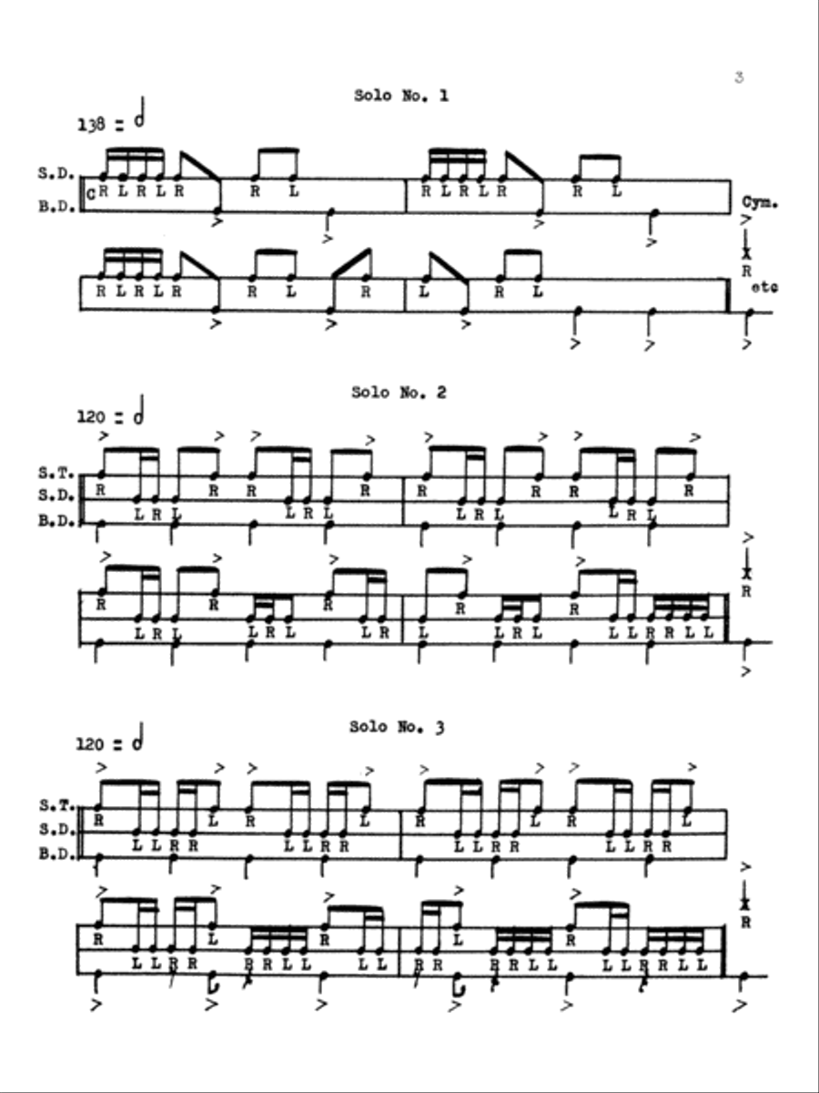 Drum Solos and Fill-Ins for the Progressive Drummer, Book 1 Drum Set scores gallery preview page 3