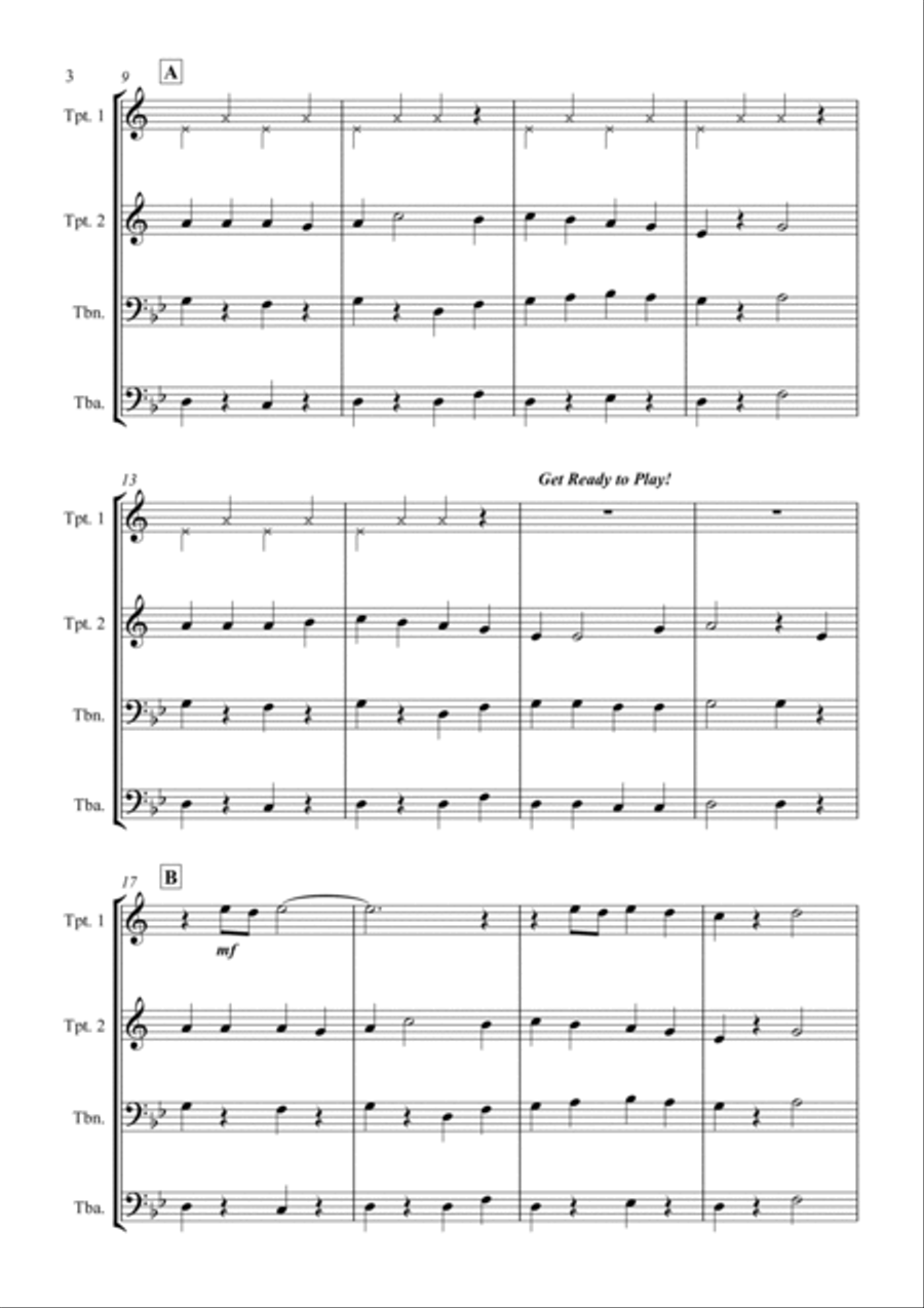 Groovin' - For Young Brass Quartet Groovin' - For Young Brass Quartet Brass Quartet scores gallery preview page 6
