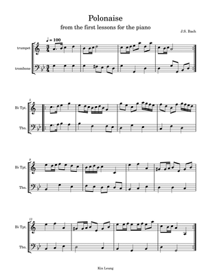 Polonaise for trumpet and trombone duet