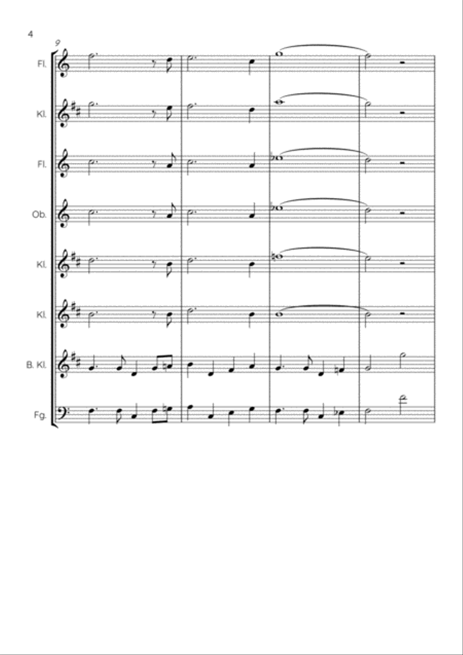 Because Woodwind Quartet scores gallery preview page 4