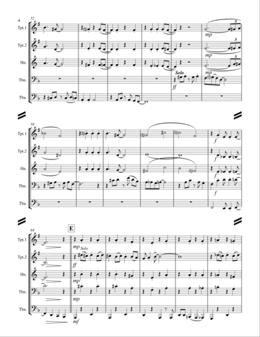 I’ve Found a New Baby (for Brass Quintet) Brass Quintet scores gallery preview page 5