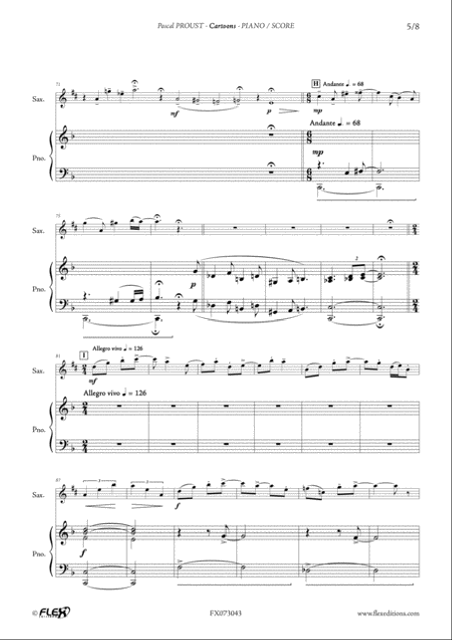 Cartoons Cartoons Alto Saxophone scores gallery preview page 5