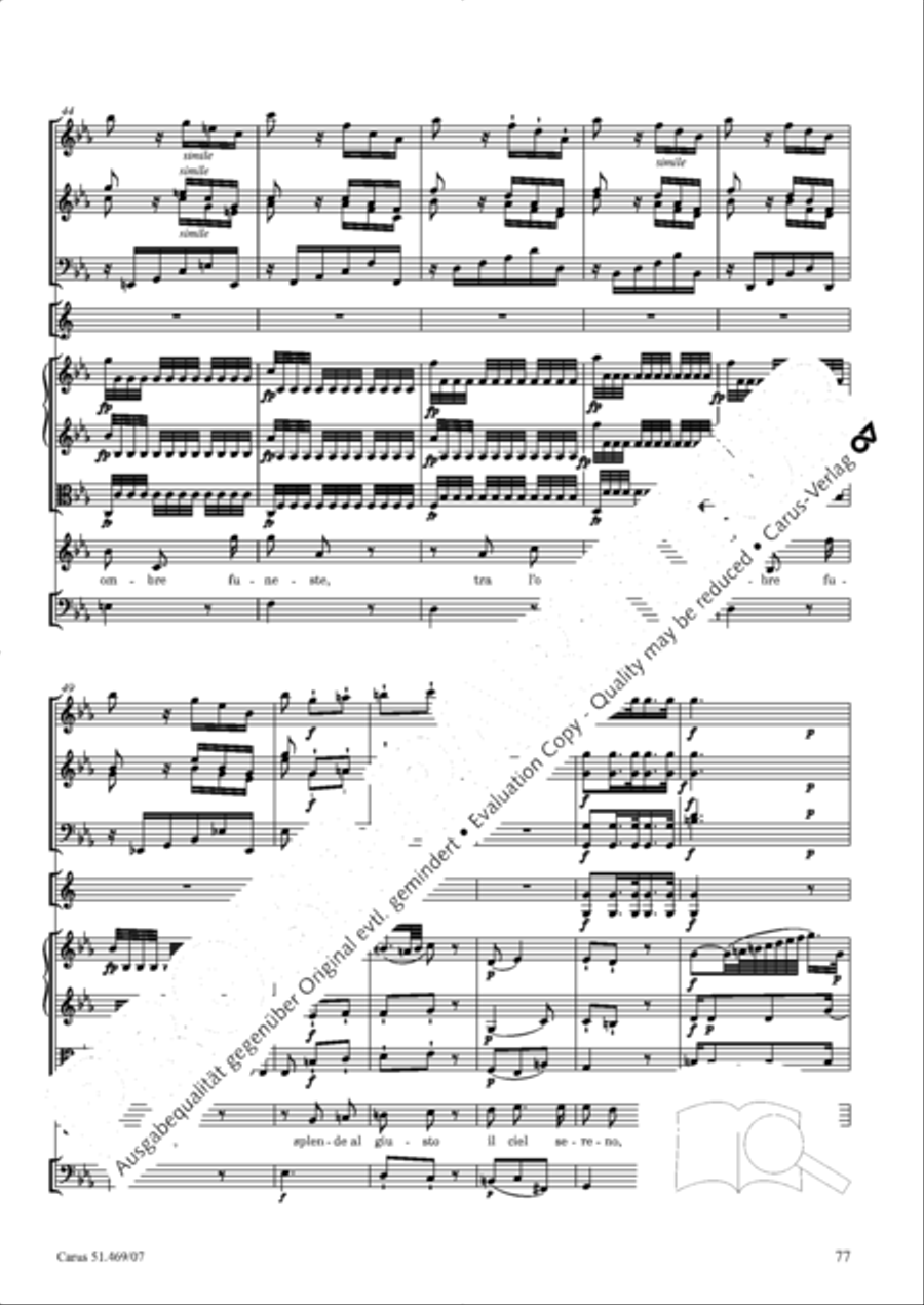 Davide penitente 4-Part scores gallery preview page 90