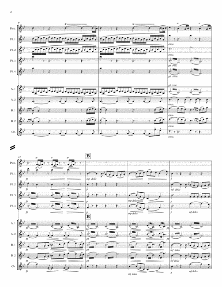 Symphony No. 6 "Pastorale" Mvt 2 for Flute Choir image number null