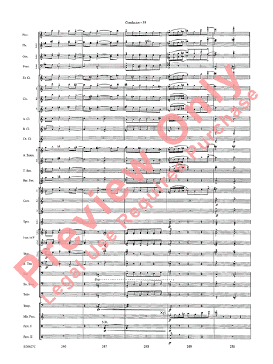 Variations on a Theme of Robert Schumann Concert Band scores gallery preview page 42