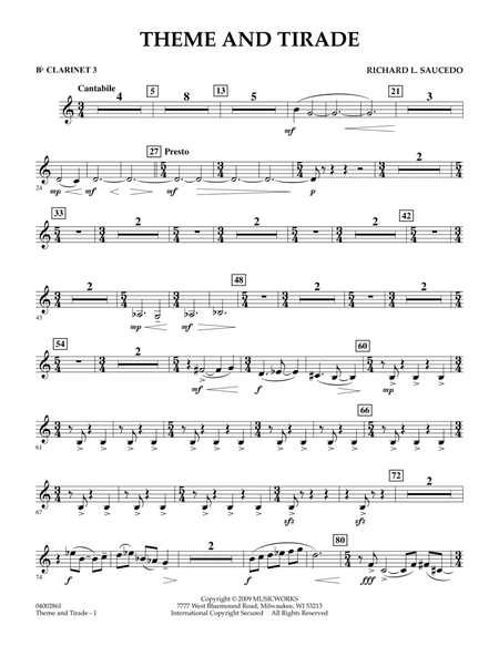 Theme and Tirade - Bb Clarinet 3