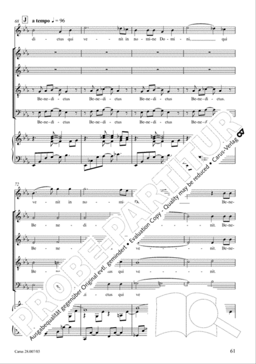 Missa latina 4-Part scores gallery preview page 62