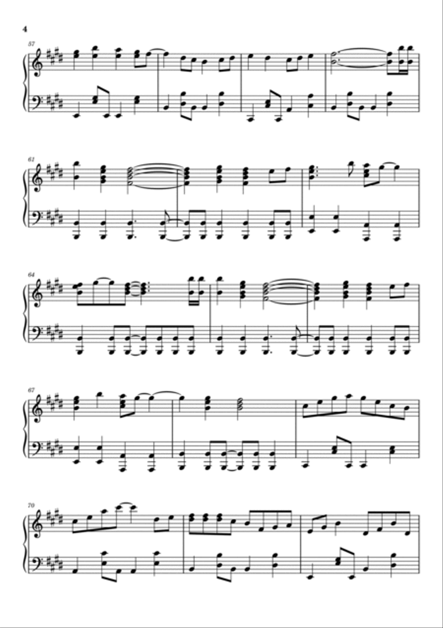 Moonlight Shadow Piano Solo scores gallery preview page 4