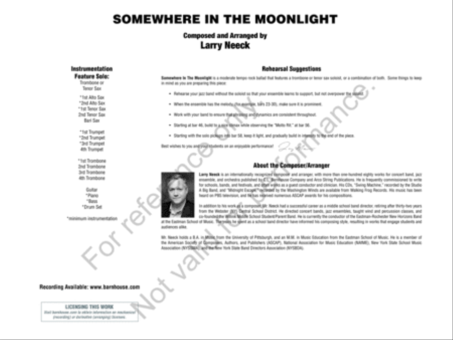 Somewhere In The Moonlight Jazz Ensemble scores gallery preview page 3