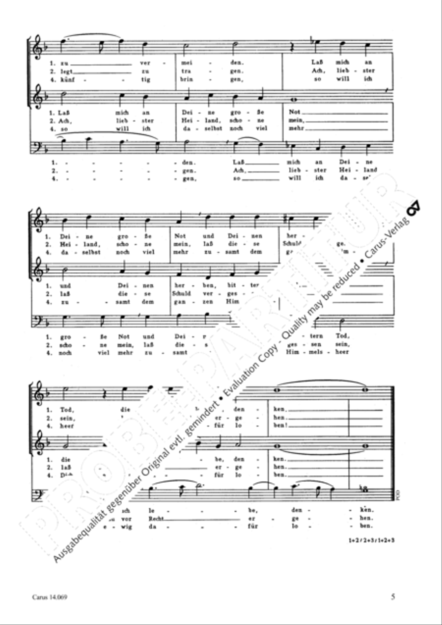 Herr Jesu, deine Angst und Pein 3-Part scores gallery preview page 4