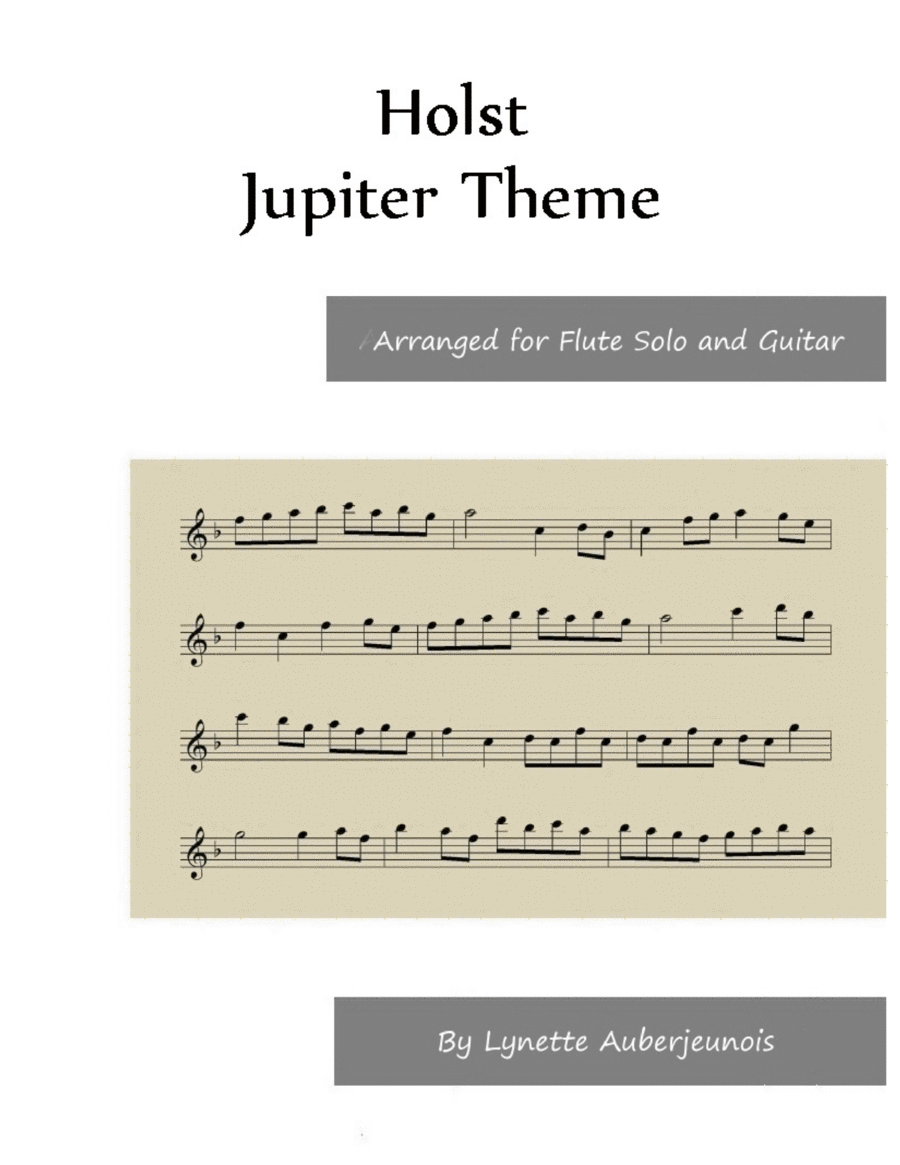Jupiter Theme - Flute Solo with Guitar Chords image number null