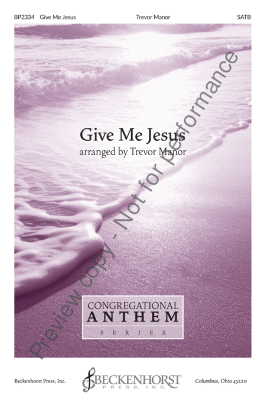 Give Me Jesus - Manor 4-Part scores gallery preview page 2