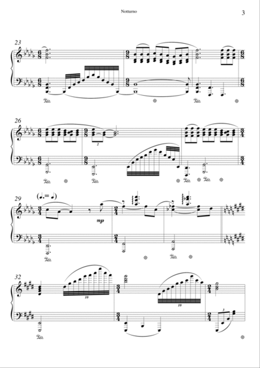 Notturno Piano Solo scores gallery preview page 3