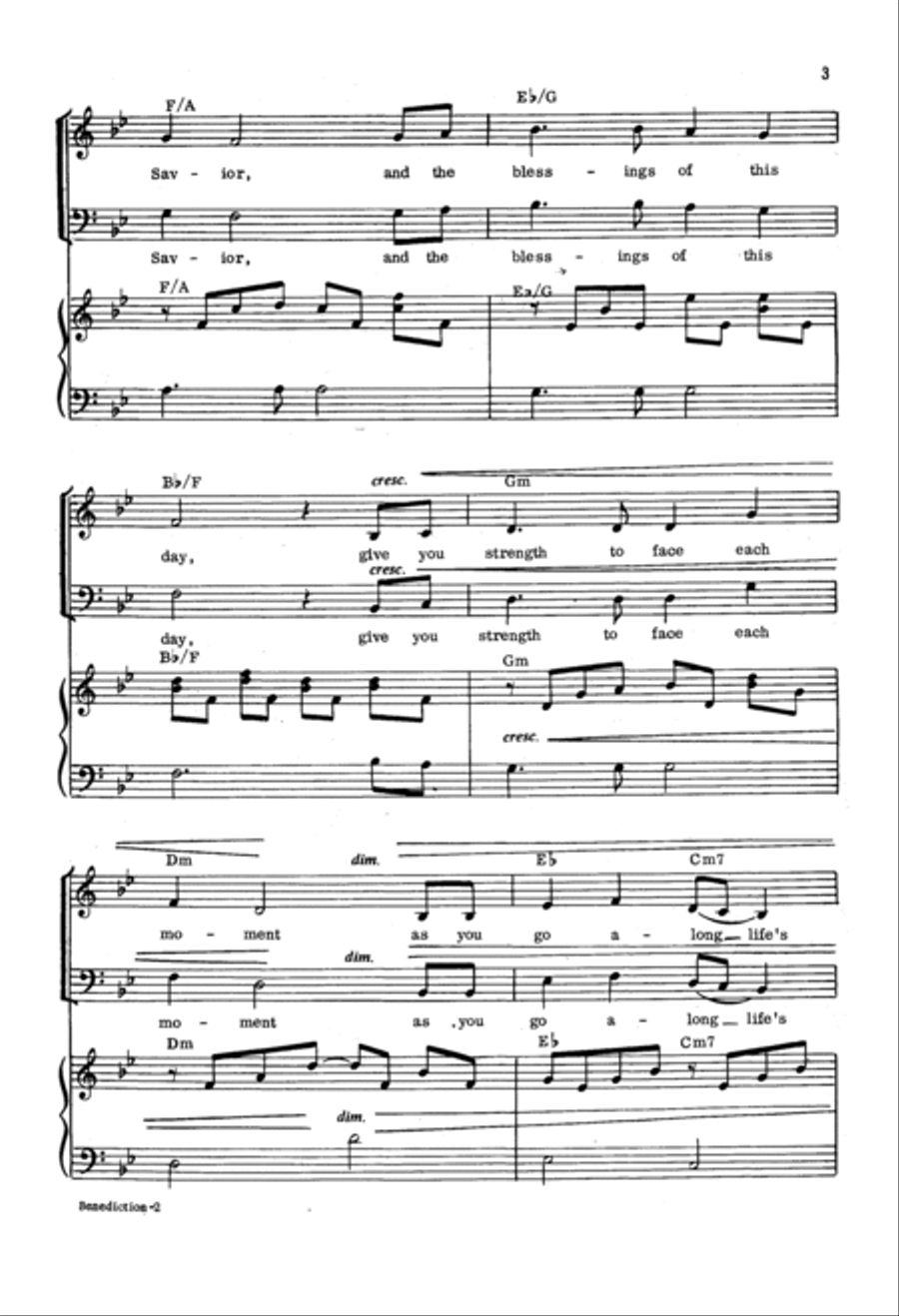 Benediction 4-Part scores gallery preview page 2