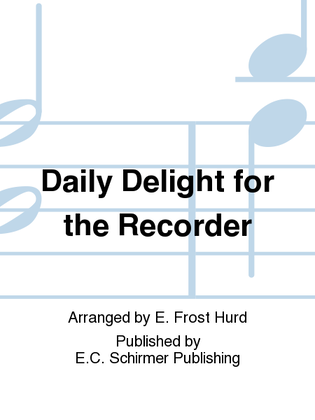 Book cover for Daily Delight for the Recorder