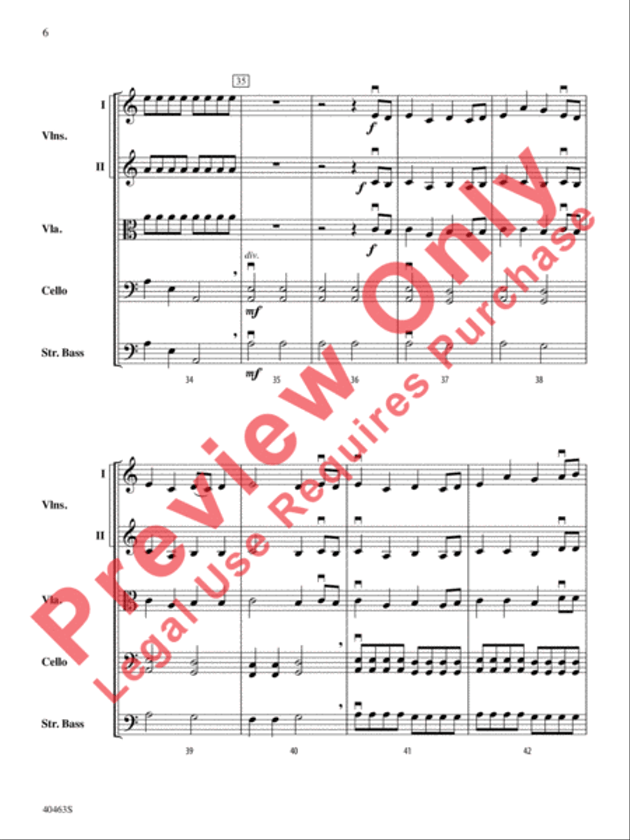 March of the Intrepid String Orchestra scores gallery preview page 7
