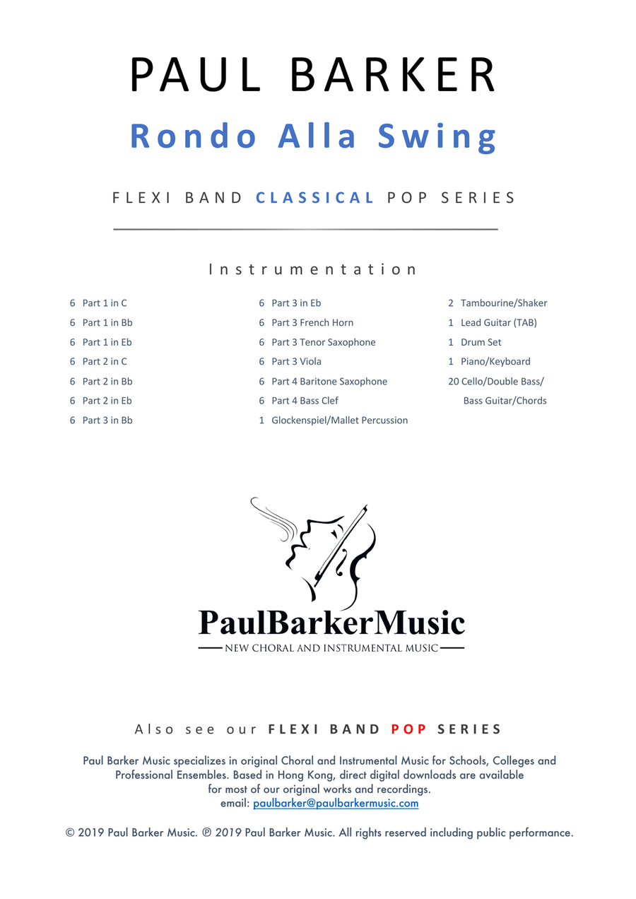 Mozart's Rondo Alla Swing (Flexible Instrumentation) Concert Band scores gallery preview page 2