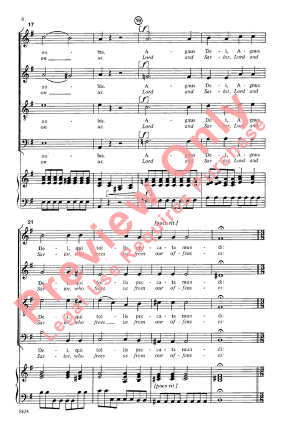 Agnus Dei 4-Part scores gallery preview page 6
