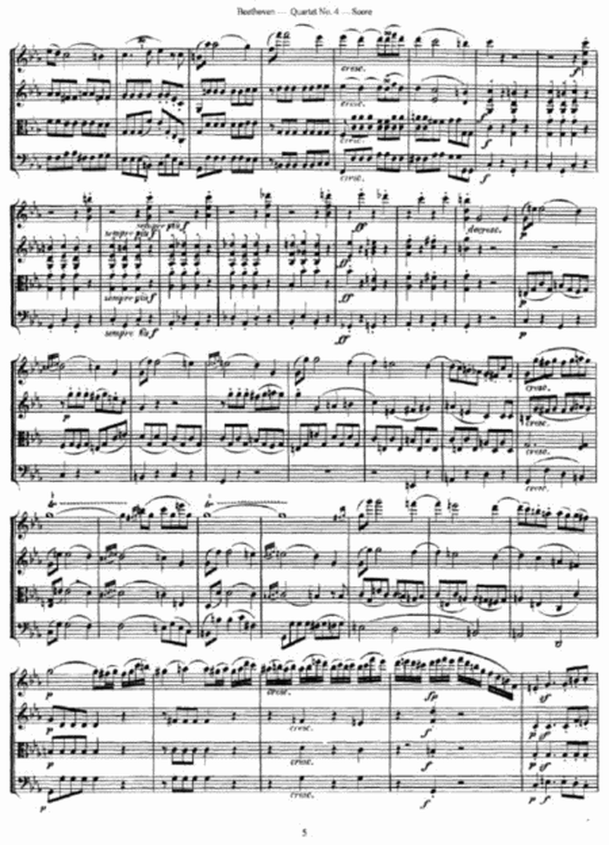 L. v. Beethoven - Quartet No. 4 in C Minor Op. 18, No. 4