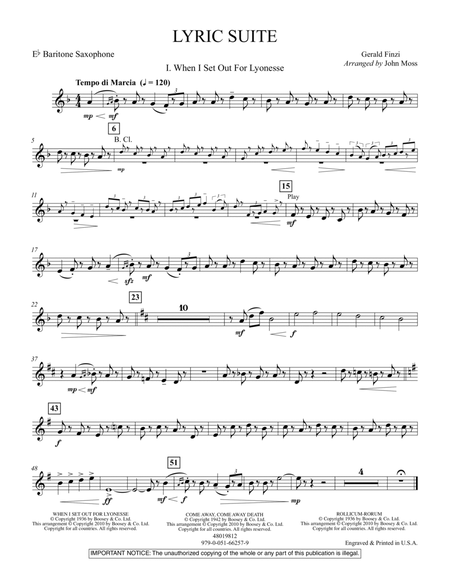 Lyric Suite - Eb Baritone Saxophone