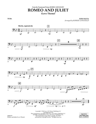 Book cover for Romeo and Juliet (Love Theme) - Tuba