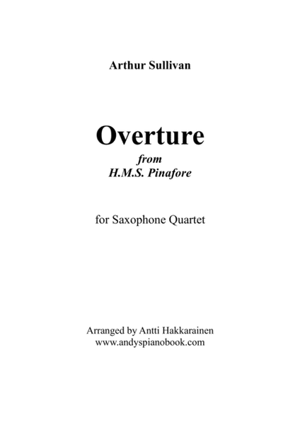 Overture from H.M.S. Pinafore - Saxophone Quartet