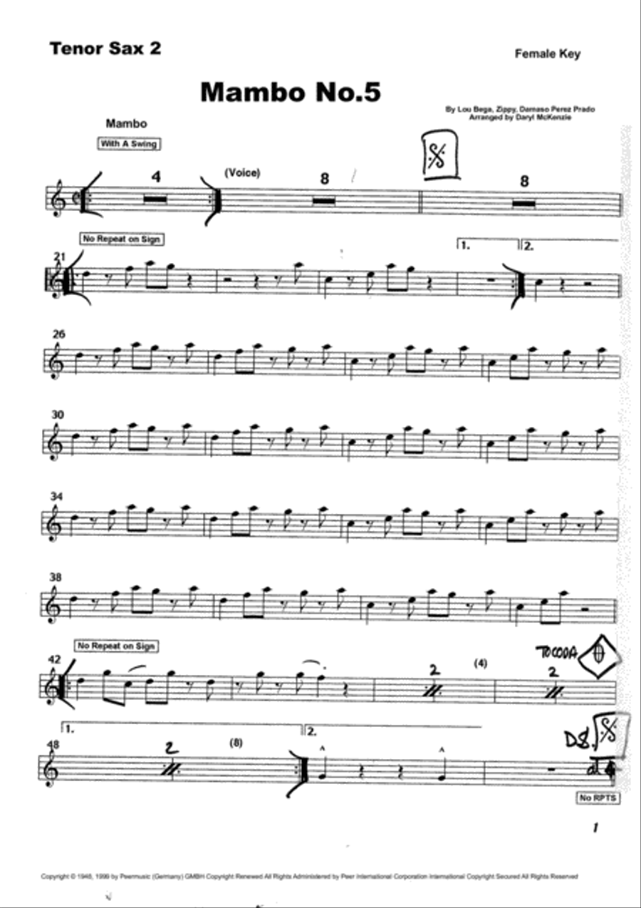 Mambo No. 5 (a Little Bit Of...) Jazz Ensemble scores gallery preview page 5