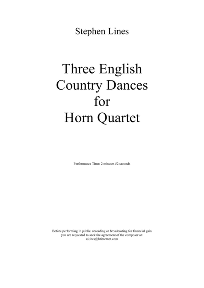 Three English Country Dances for Horn Quartet image number null