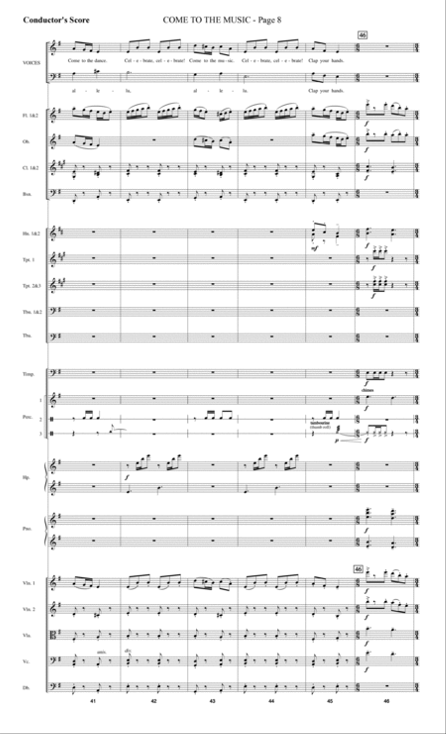 Come to the Music - Score Choir scores gallery preview page 8