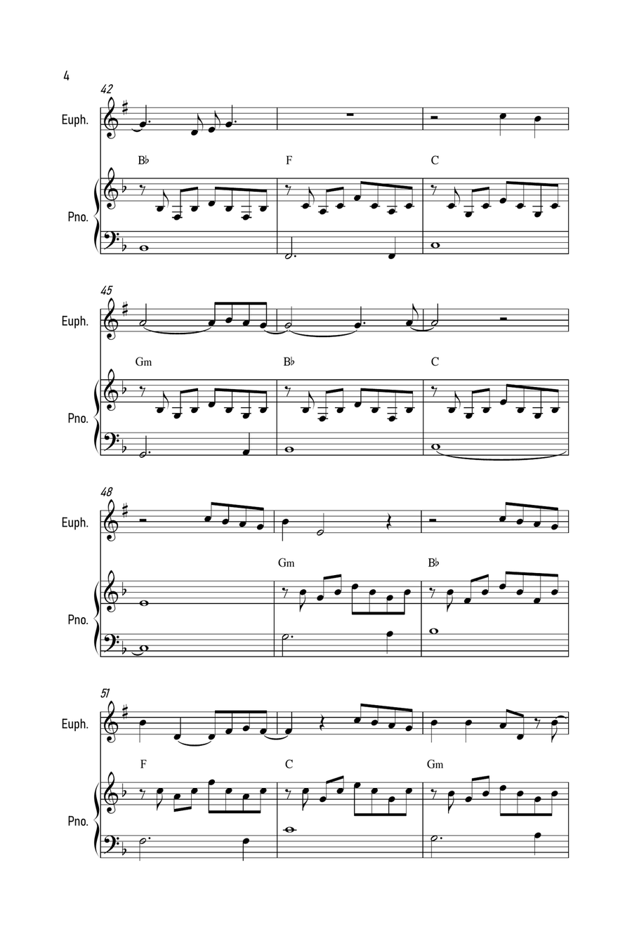 Cover Me In Sunshine Euphonium scores gallery preview page 4